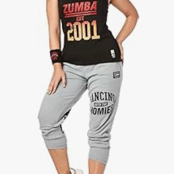 ZUMBA WEAR Tank Top Sz S "Est. 2001" Spicy Ribbed Sleeveless Racerback T-shirt! - Picture 7 of 12